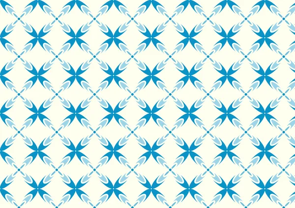 Blauwe zoete Bloom in abstracte vorm patroon op Pastel achtergrond — Stockvector