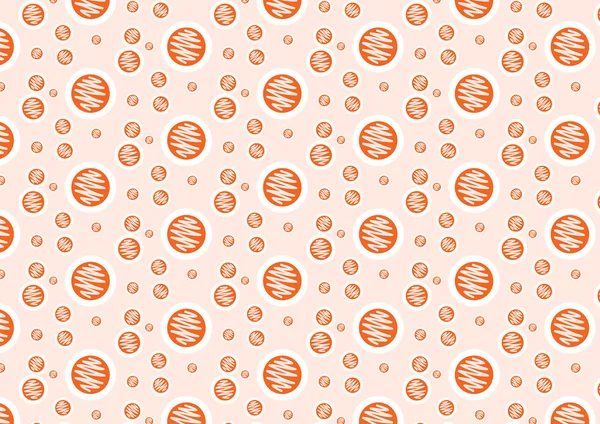 Oranje Abstract cirkel patroon op Pastel achtergrond — Stockvector