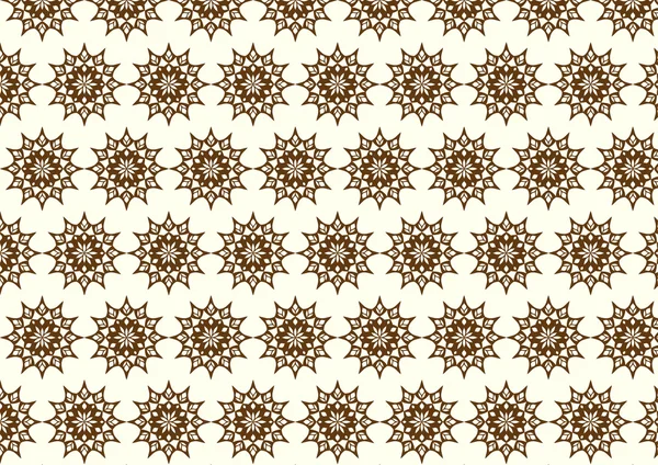 Brown floración retro y forma de flecha y patrón de lóbulo en Pastel Bac — Archivo Imágenes Vectoriales