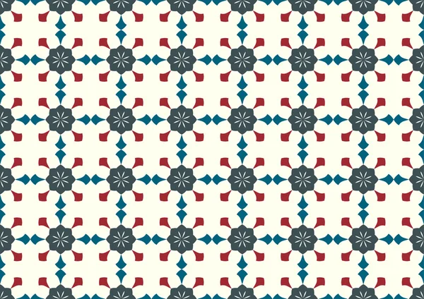 Modèle de fleur et de flèche rétro bleu foncé sur Pastel Backgr — Image vectorielle