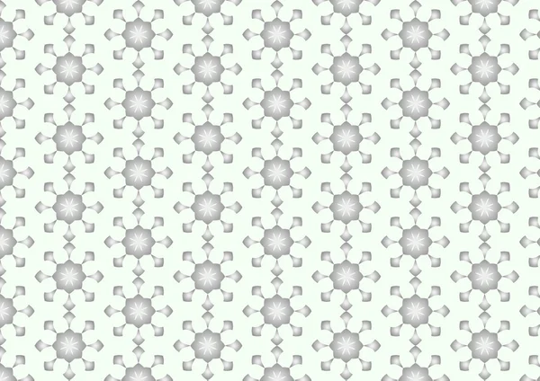 Zilveren Retro Blossom en pijl vorm patroon op Pastel pagina — Stockvector