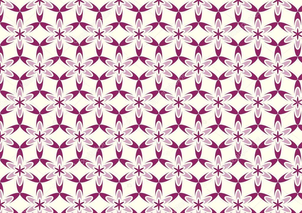 Purple Modern Sweet Blossom Pattern on Pastel Background