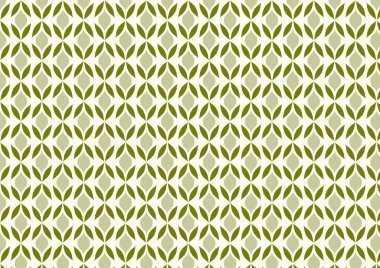Işık yeşil soyut çiçek ve yaprak şekli desen üzerine Pastel B
