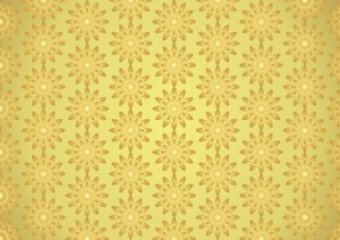 Pastel renk arka plan üzerinde altın tatlı soyut çiçek deseni