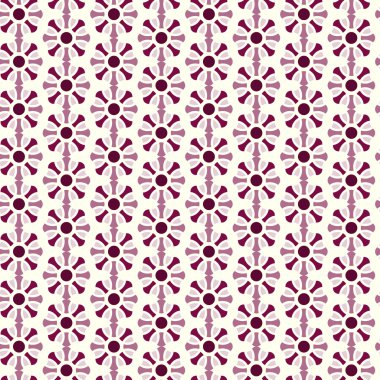 Pastel arka plan üzerinde koyu kırmızı soyut çiçek deseni