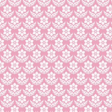 Pastel arka plan üzerinde pembe Şam çiçek deseni