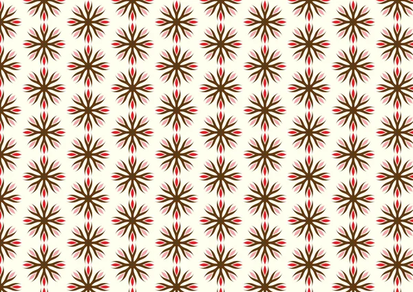 Red Retro Roots or Flower Pattern on Pastel Background — Stock Vector