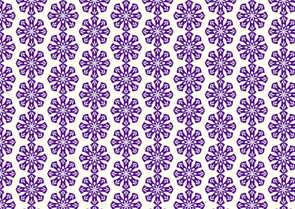 Flor retrô roxo e deixa padrão no fundo Pastel — Vetor de Stock