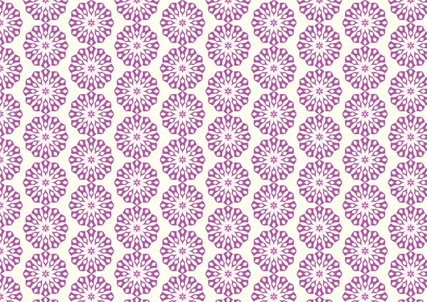 Purple Retro and Modern Flower Pattern on Pastel Background — Stock Vector