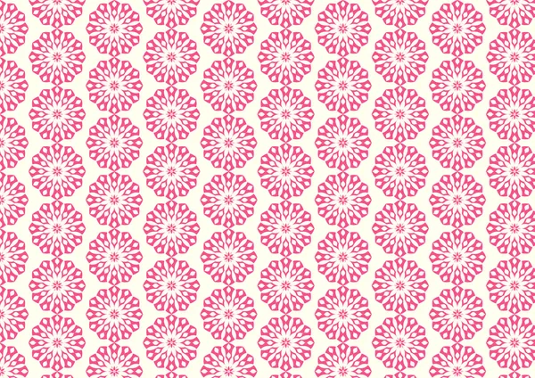 Pink Retro and Modern Flower Pattern on Pastel Background — Stock Vector