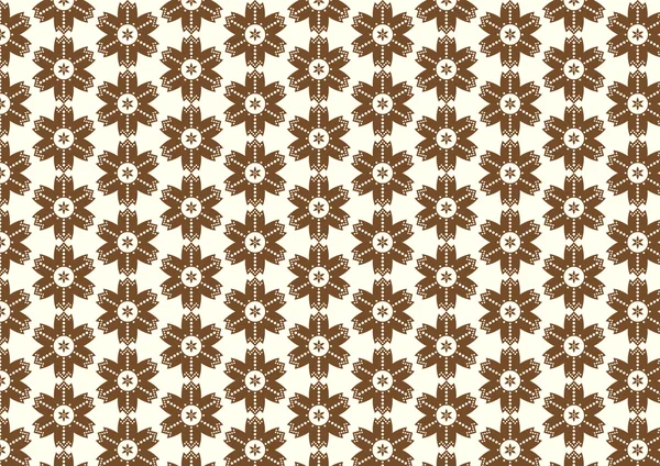 Brown Vintage Fiore e cerchio modello di forma su pastello Backgrou — Vettoriale Stock