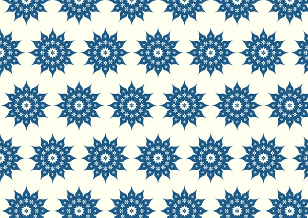 Patrón de flor retro azul sobre fondo de pastel — Vector de stock