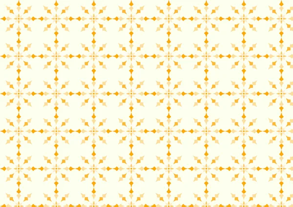 Gele Vintage bloem en pijl patroon op Pastel achtergrond — Stockvector