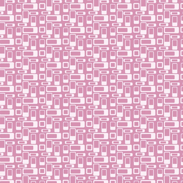 Roze afgeronde hoek rechthoek patroon op Pastel achtergrond — Stockvector