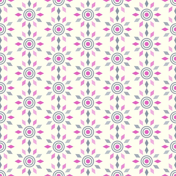 Lila abstrakter Kreis und rautenförmiges Muster auf pastellfarbenem Hintergrund — Stockvektor
