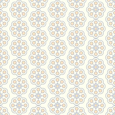 Turuncu tatlı Vintage çiçek ve dikdörtgeni desen Pastel arka