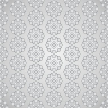 Pastel arka plan üzerinde gümüş Retro ve Modern çiçek deseni