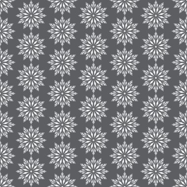 Gümüş soyut çiçeği ve ok şekli Seamless Modeli