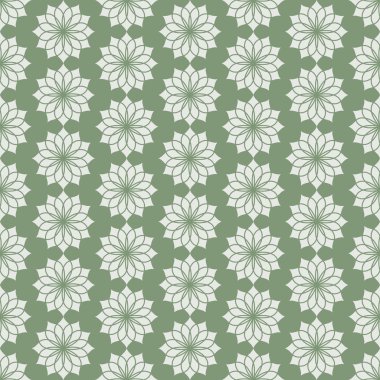 Koyu yeşil Vintage Yasemin çiçeği Seamless Modeli