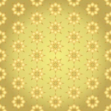 Altın klasik Rhomboid çiçek Seamless Modeli