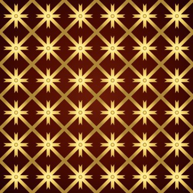 Altın yıldız ve daire ve üçgen Seamless Modeli