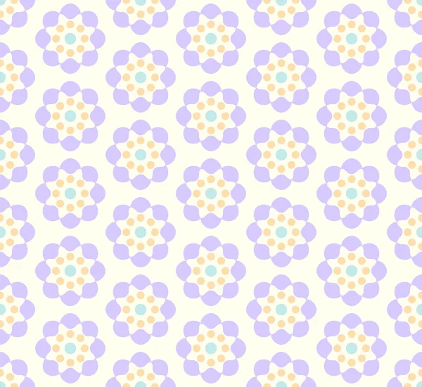 Padrão de flor roxo vintage em fundo pastel — Vetor de Stock