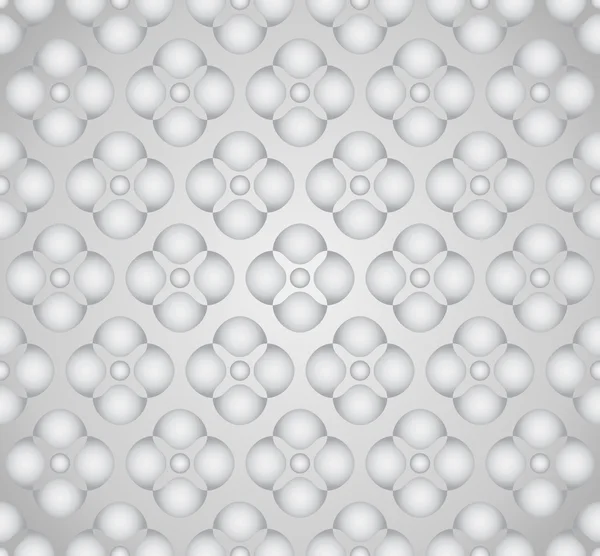 Zilveren abstracte bloem en cirkel patroon op Pastel achtergrond — Stockvector