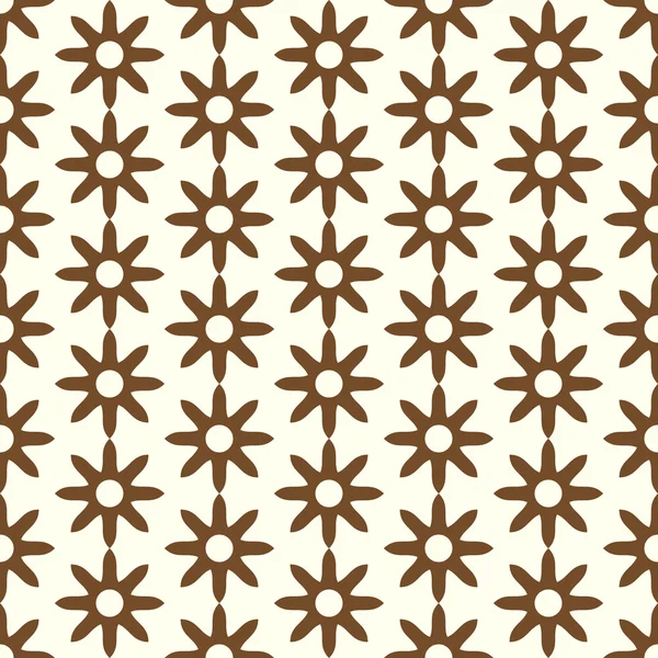 Brown Retro Dry Flower Pattern on Pastel Color — Stock Vector