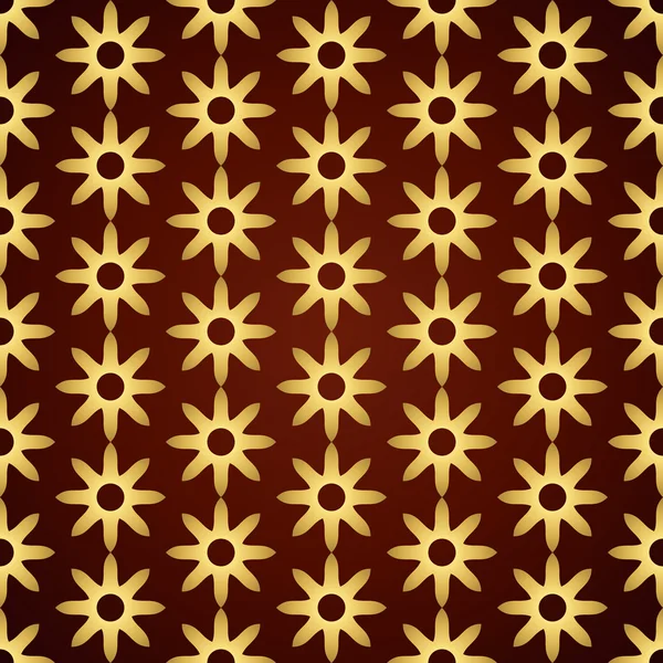 Gold Retro Trockenblumenmuster auf Pastellfarbe — Stockvektor