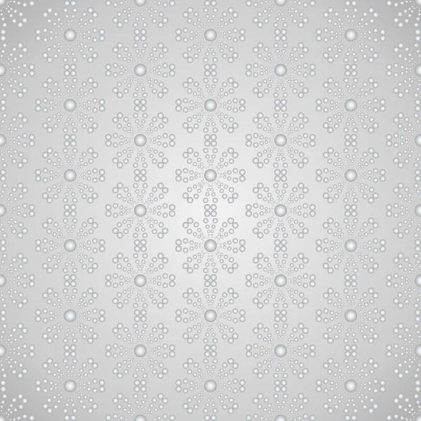 パステル カラーの銀の丸は抽象花模様 — ストックベクタ