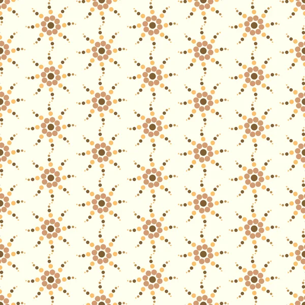 Oranje Sweet cirkel bloemenpatroon op Pastel kleur — Stockvector