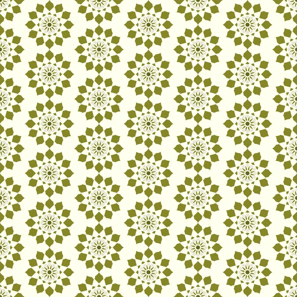 Dark Green Vintage Modern Flower Pattern on Pastel Color — Stock Vector