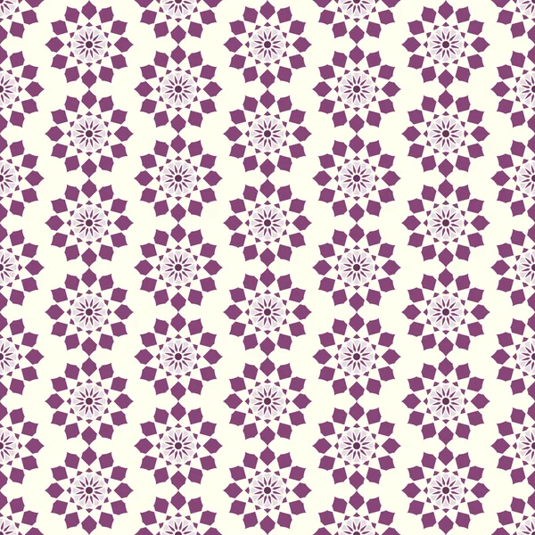 Dark Purple Vintage Modern Flower Pattern on Pastel Color — Stock Vector