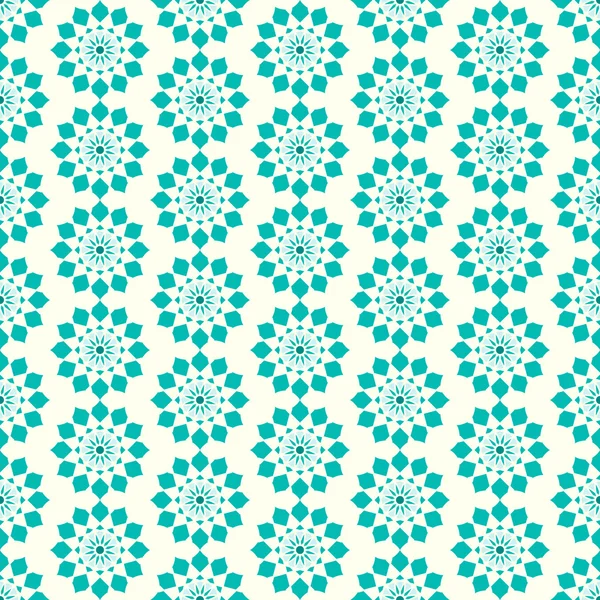 Turquoise Vintage moderne bloemenpatroon op Pastel kleur — Stockvector