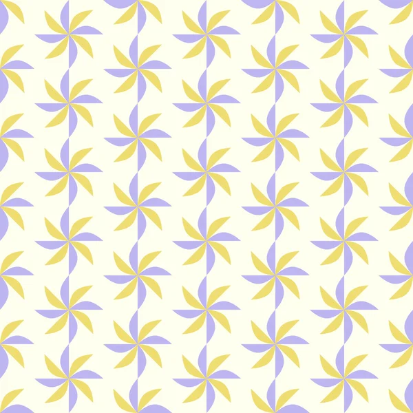 Modèle sans couture Turbine pourpre et jaune sur fond pastel — Image vectorielle