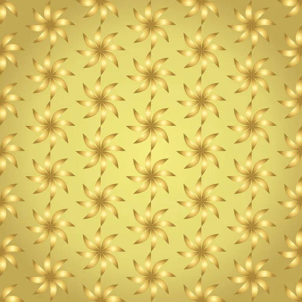 Gold Turbine Seamless Pattern on Pastel Background — Stock Vector