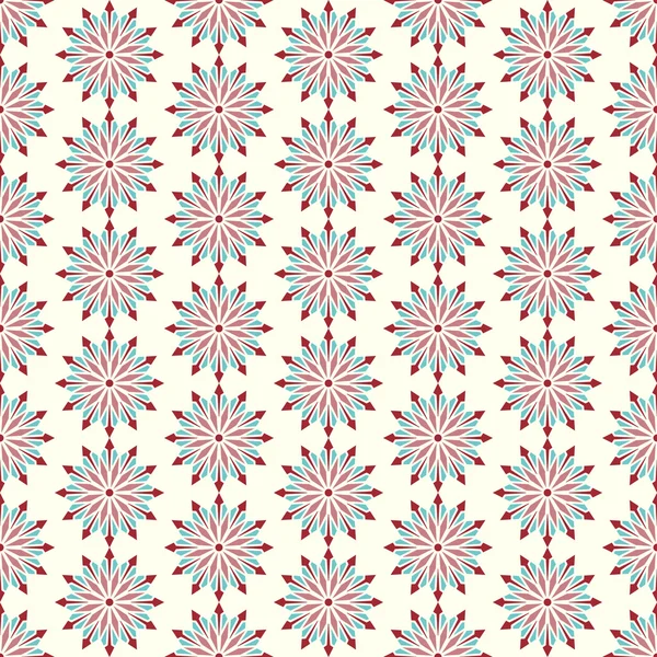 Rode Abstract Blossom en pijl vorm naadloze patroon — Stockvector