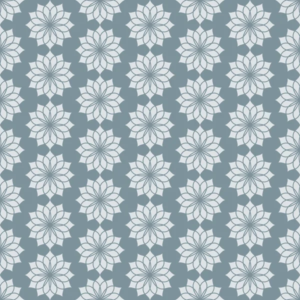 Bleu foncé Vintage Jasmin fleur modèle sans couture — Image vectorielle