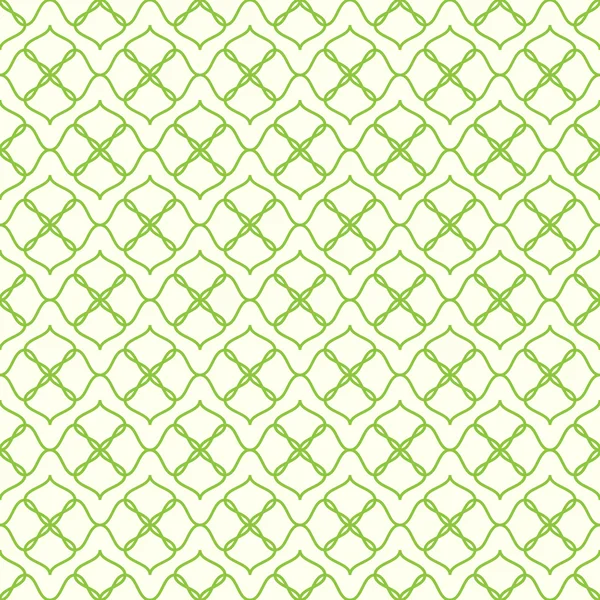 Grüne Kurve Blume nahtloses Muster im Vintage-Stil — Stockvektor