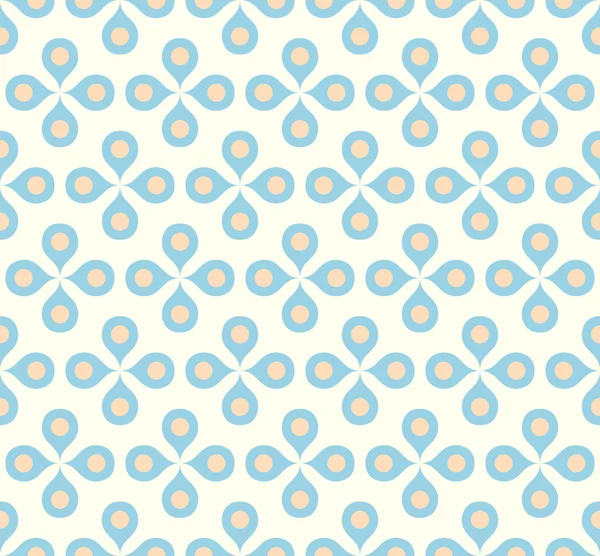 Flor dulce azul y polen sobre fondo de pastel — Vector de stock