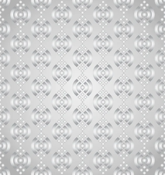 Zilveren abstracte Lotus naadloze patroon op Pastel achtergrond — Stockvector