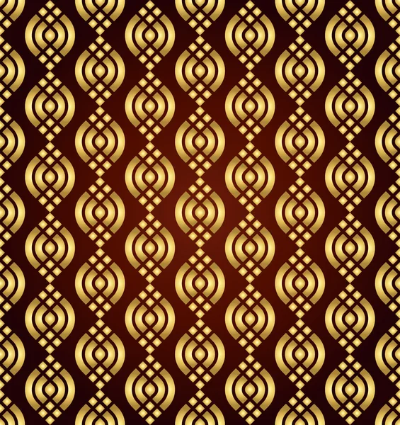 Gouden abstracte Lotus naadloze patroon op Pastel achtergrond — Stockvector