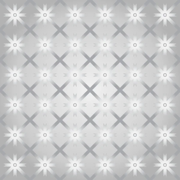 Asterisco de plata y patrón sin costura de círculo y triángulo — Archivo Imágenes Vectoriales