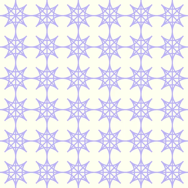 Purple Double Star and Circle Seamless Pattern on Pastel Color — Stock Vector