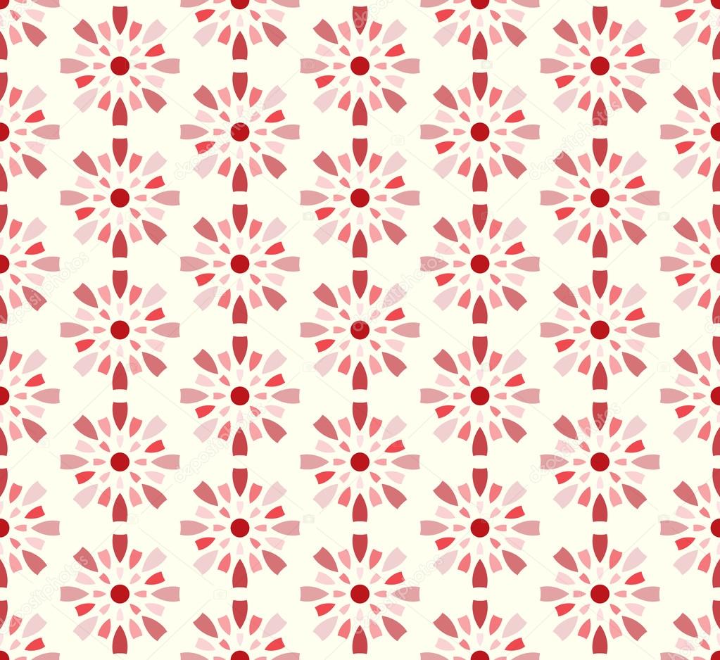 Red Sweet Fireworks and Circle Pattern on Pastel Background