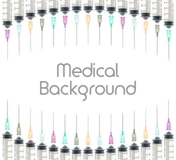 Five Color Medical Background on Curve Line Top and Bottom — Stock Photo, Image