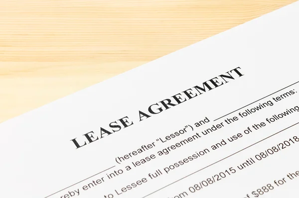 Lease Agreement Contract Document — Stockfoto