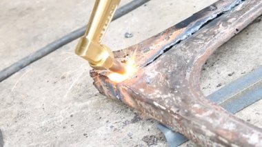 Asetilen gaz ile kesme araba bölümü