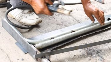 Boru elektrik ark yamaç görünümü