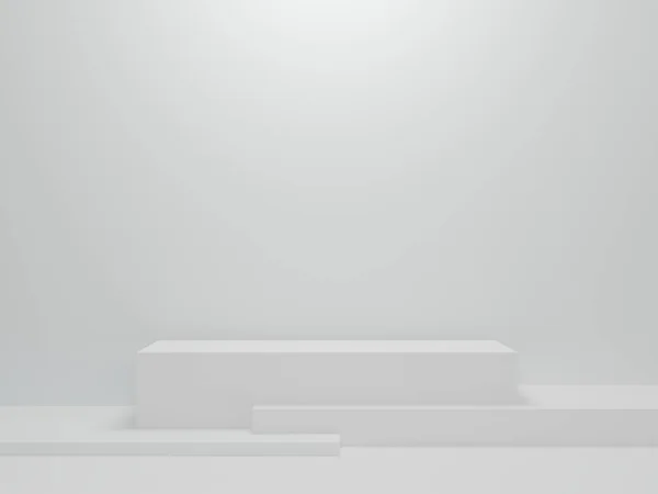 Modern ve minimal biçimde temiz beyaz boş modelleme gösterimi
